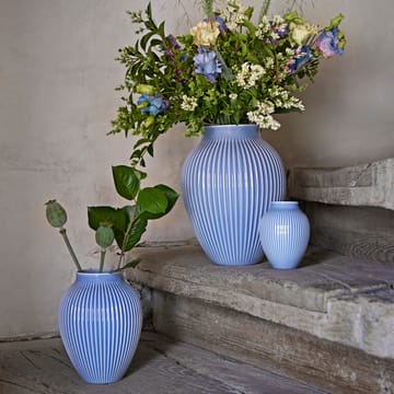 Knabstrup riflet vase 12,5 cm - Lavendelblå - Knabstrup Keramik