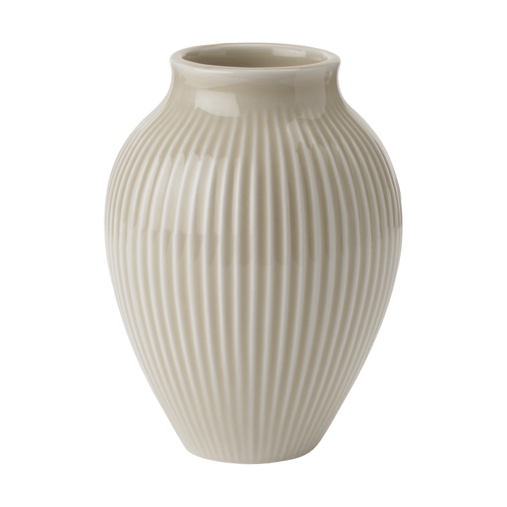 Knabstrup riflet vase 12,5 cm - Ripple sand - Knabstrup Keramik