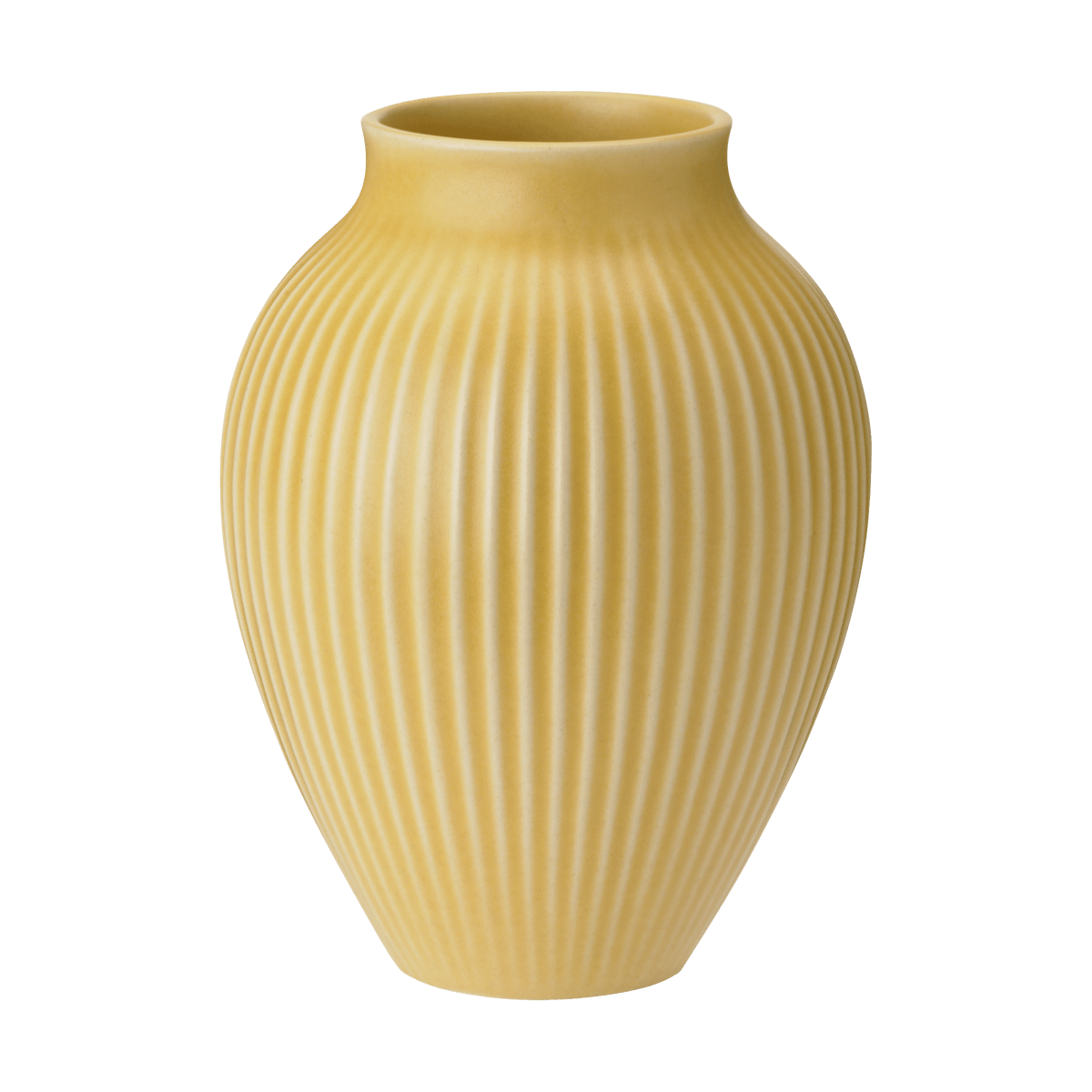 Bilde av Knabstrup Keramik Knabstrup riflet vase 125 cm Yellow