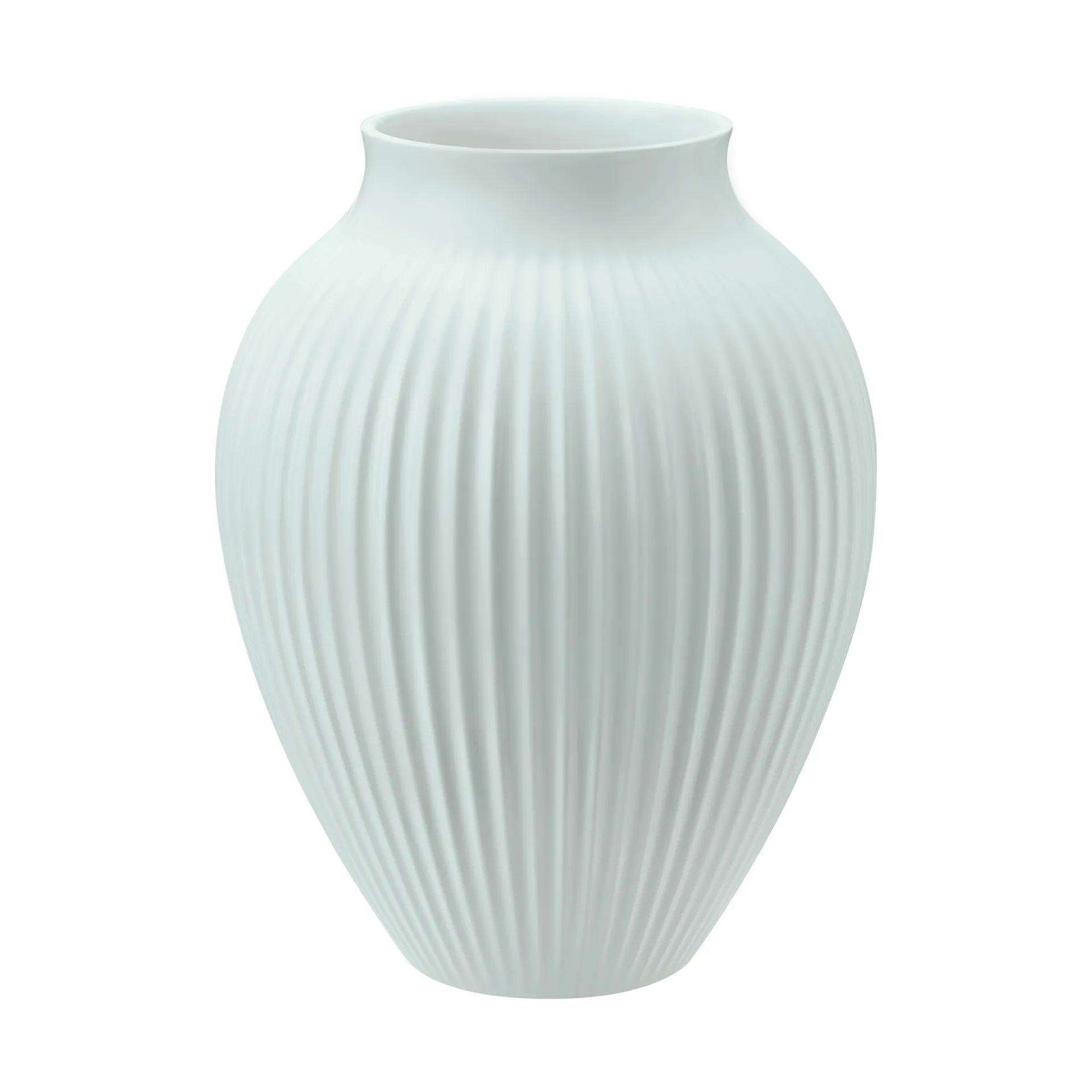 Knabstrup riflet vase 20 cm, Ice blue Knabstrup Keramik