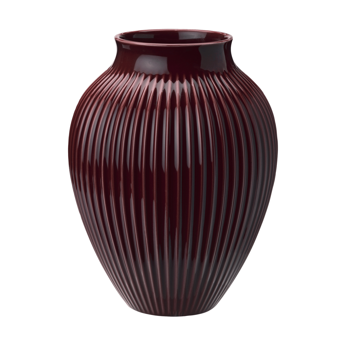 Bilde av Knabstrup Keramik Knabstrup riflet vase 27 cm Berry