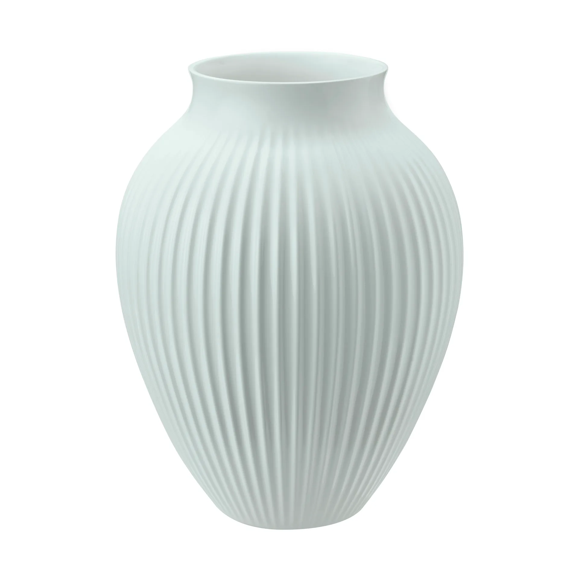 Knabstrup riflet vase 27 cm, Ice blue Knabstrup Keramik