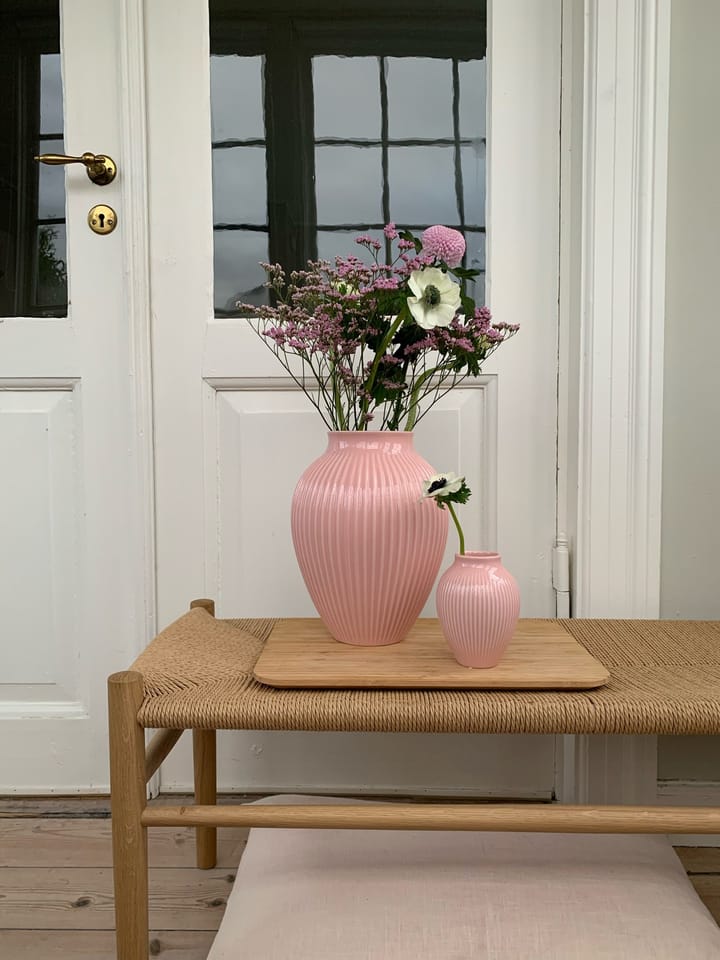 Knabstrup riflet vase 27 cm - Rosa - Knabstrup Keramik