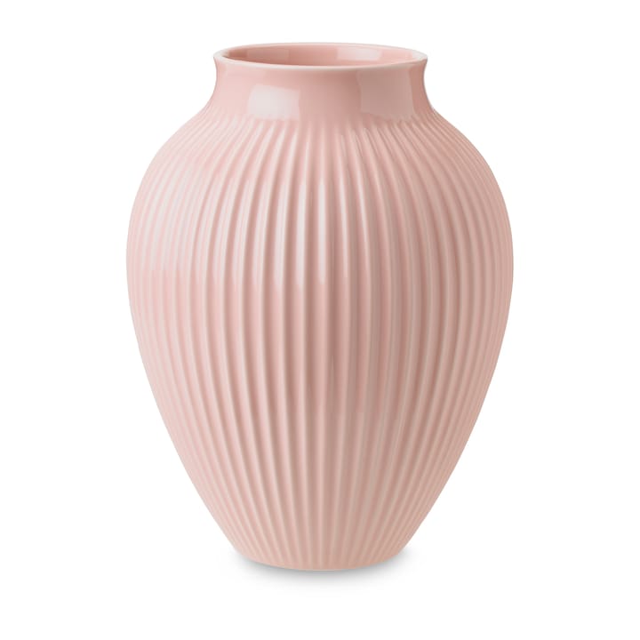 Knabstrup riflet vase 27 cm - Rosa - Knabstrup Keramik