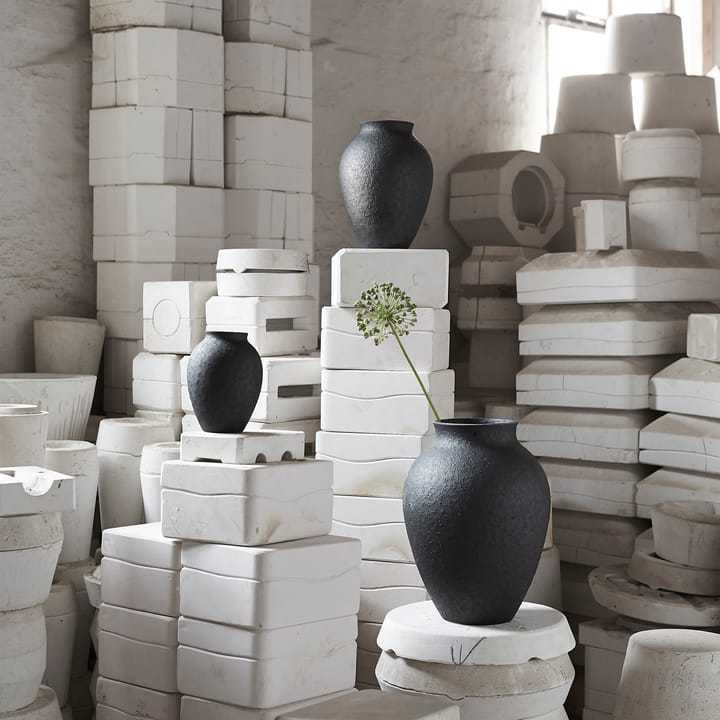 Knabstrup vase 35 cm, Svart Knabstrup Keramik