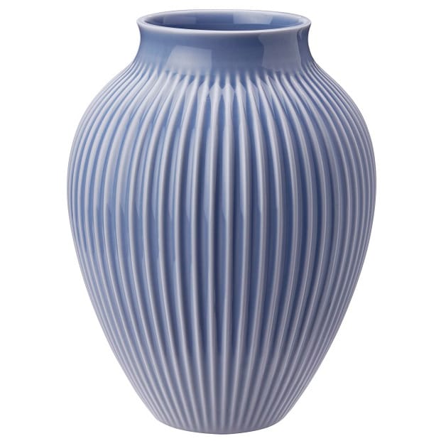 Knabstrup vase riller 27 cm - Lavendelblå - Knabstrup Keramik