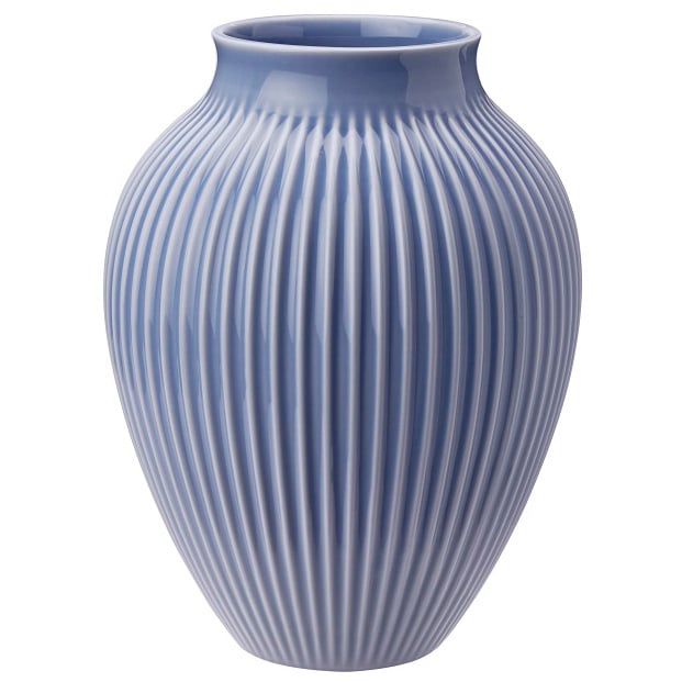 Bilde av Knabstrup Keramik Knabstrup vase riller 27 cm Lavendelblå