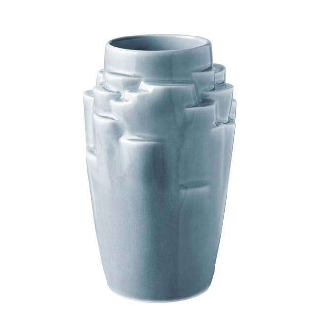 Plateau vase 17 cm - lyseblå - Knabstrup Keramik