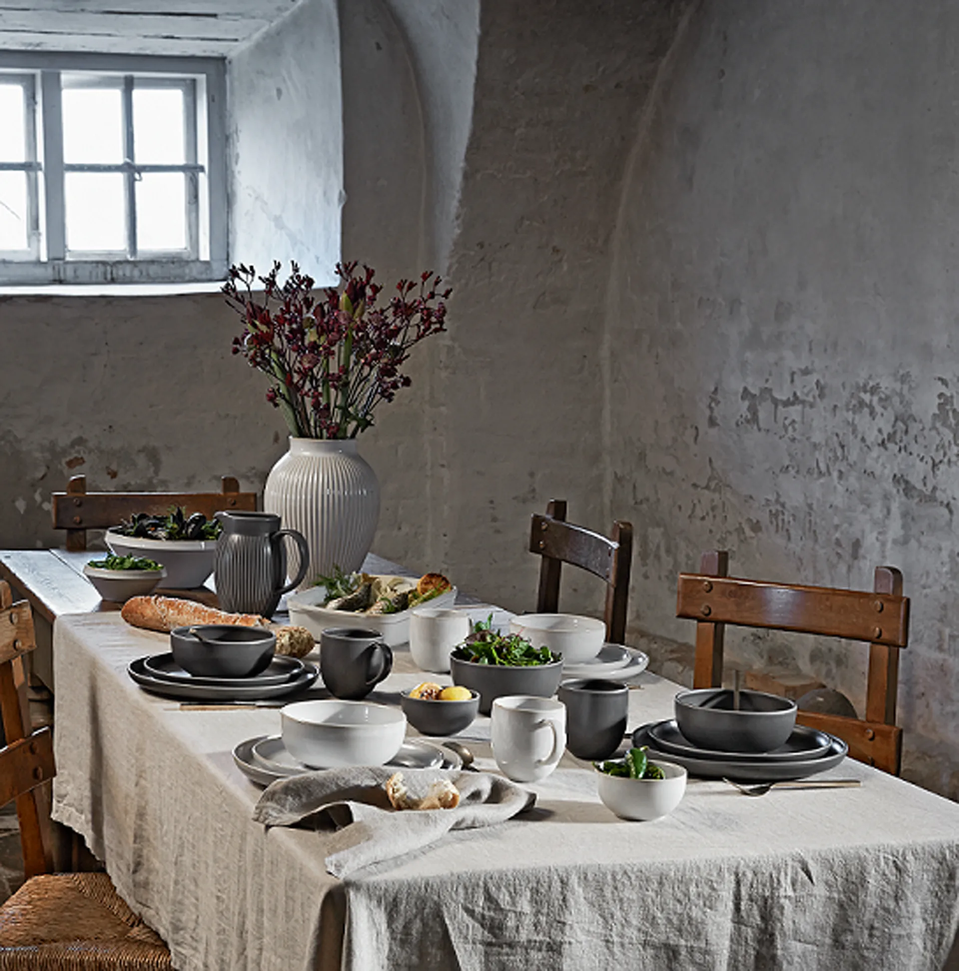 Tavola ildfast form 2 deler, Hvit Knabstrup Keramik