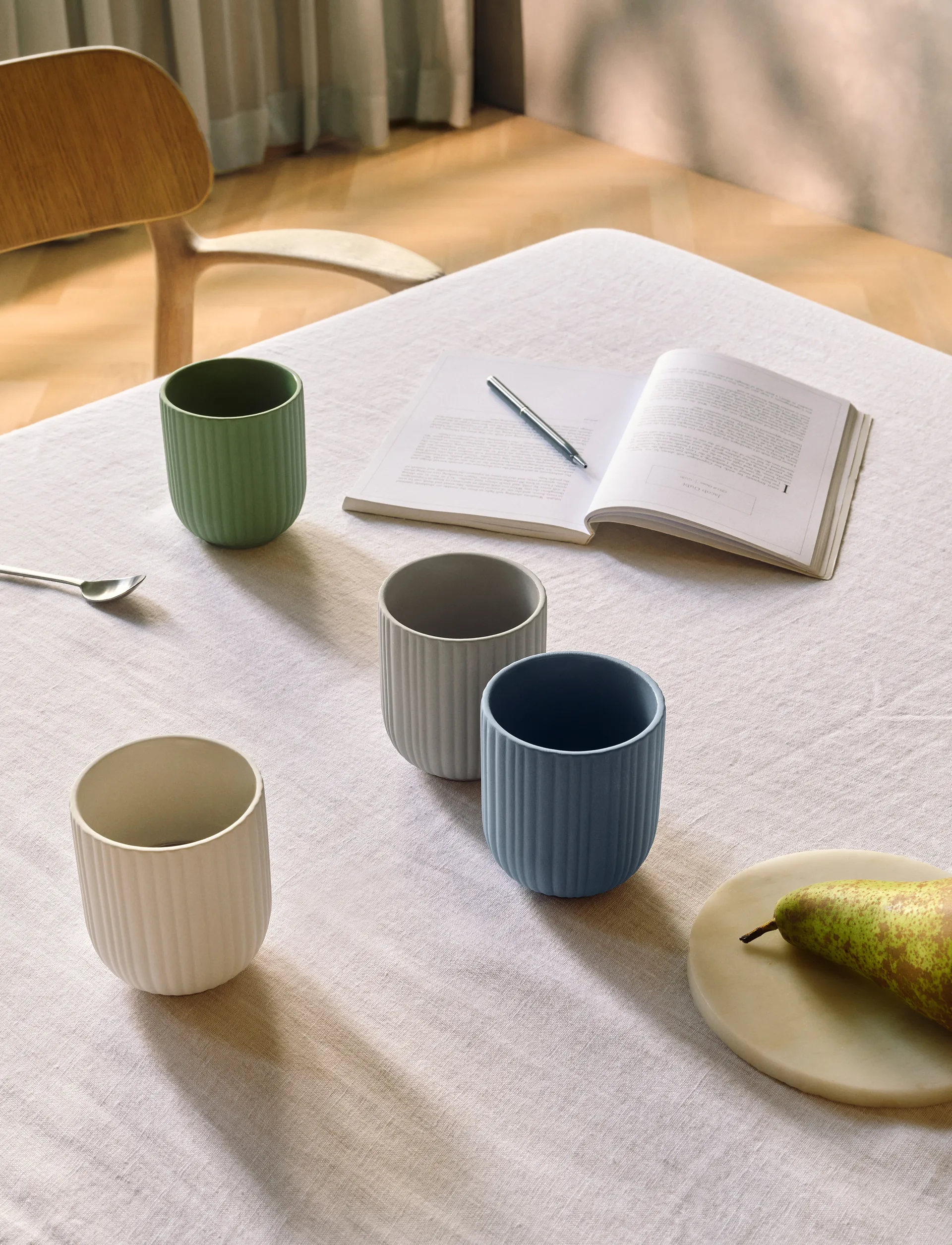 Verda krus 25 cl, Dusty blue Knabstrup Keramik