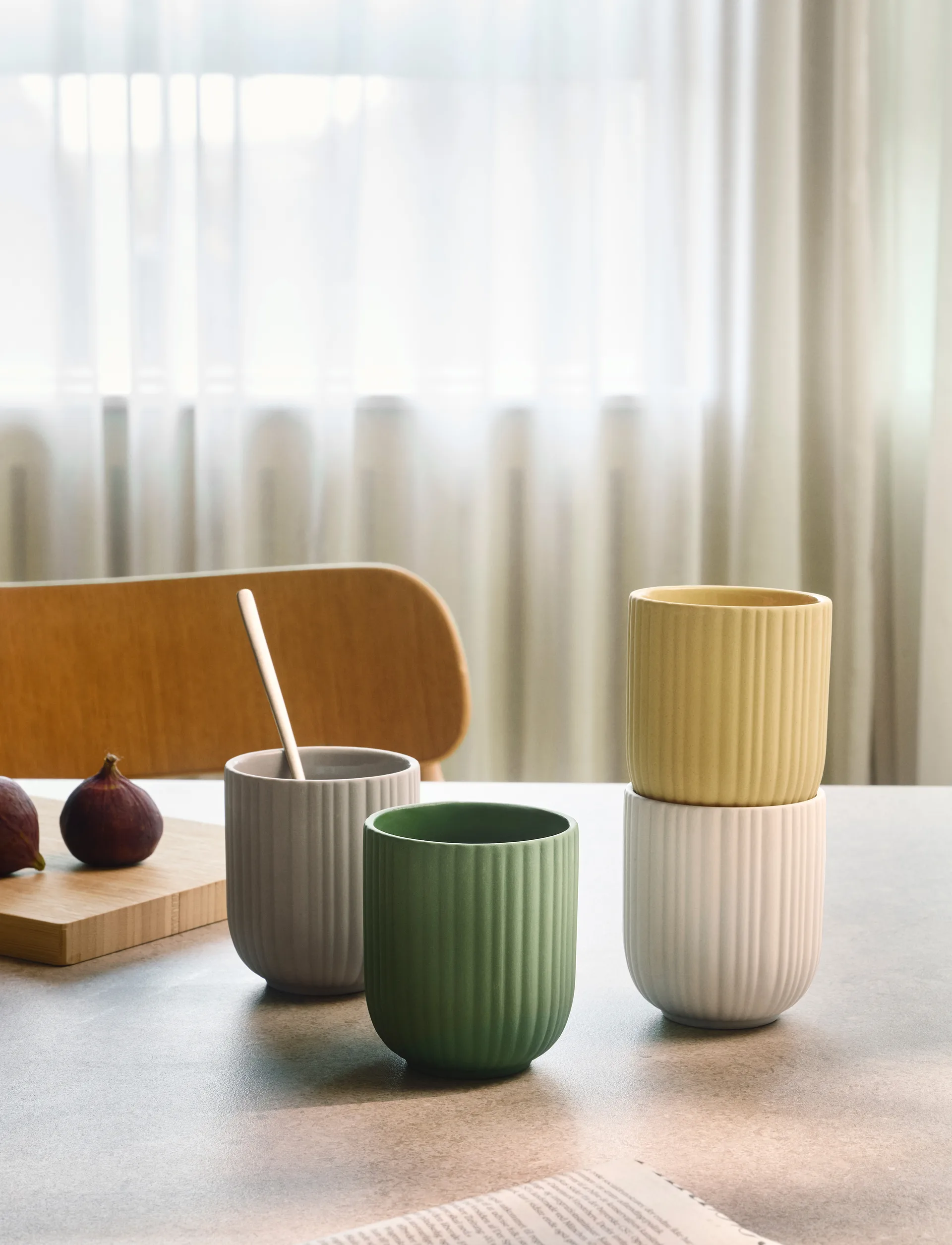 Verda krus 25 cl, Soft light grey Knabstrup Keramik