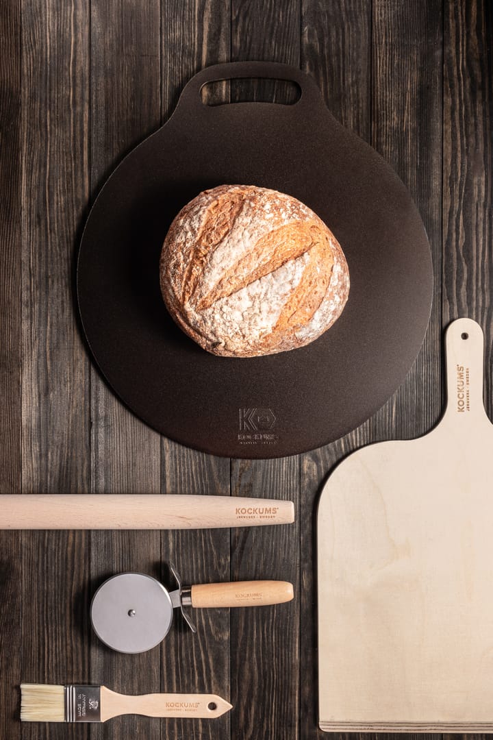 Kockums bake- og pizzastål Ø 35 cm, Karbonstål Kockums Jernverk