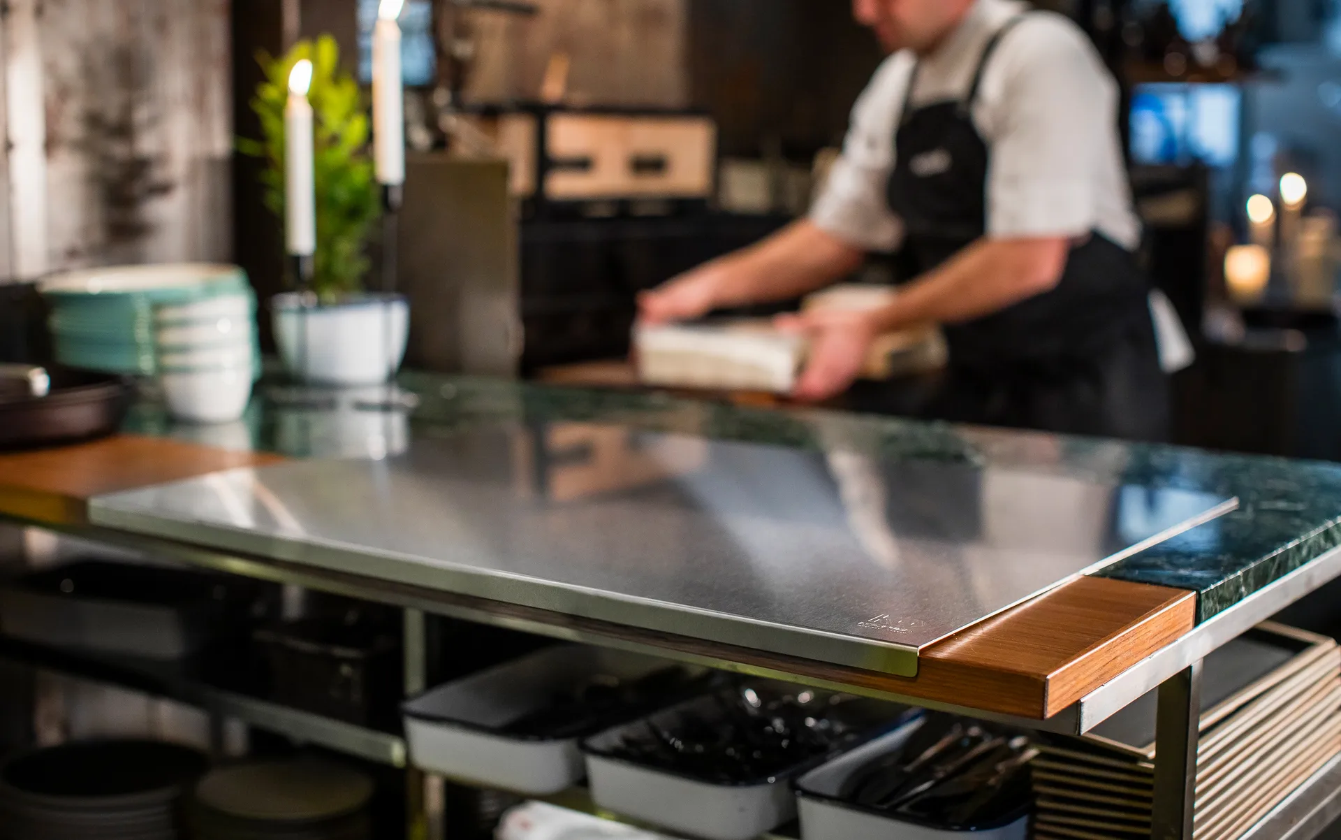 Kockums bakebord rustfritt stål, 80x60 cm Kockums Jernverk