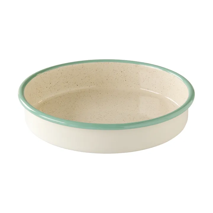 Kockums ildfast form - Cream Lux-grønn, rund, Ø24 cm - Kockums Jernverk