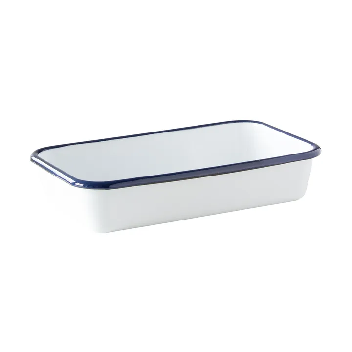 Kockums ildfast form - Kockums white-blå, 23×13,5 cm - Kockums Jernverk