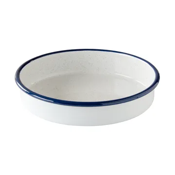 Kockums ildfast form - Kockums white-blå, rund, Ø24 cm - Kockums Jernverk