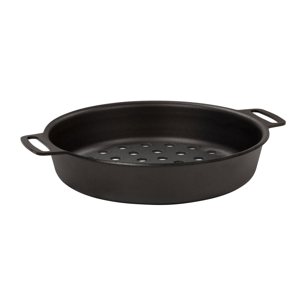 Perforert grillform, Ø24 cm, karbonstål