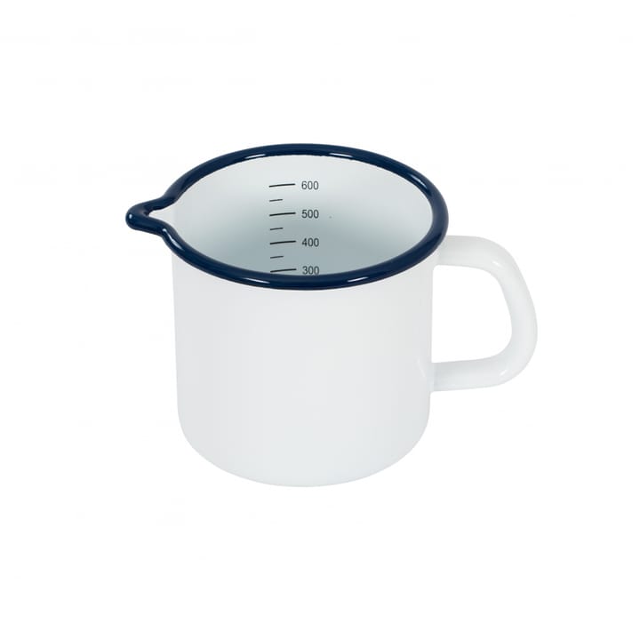 Kockums sausekanne/målebeger, Kockums White (hvit) Kockums Jernverk