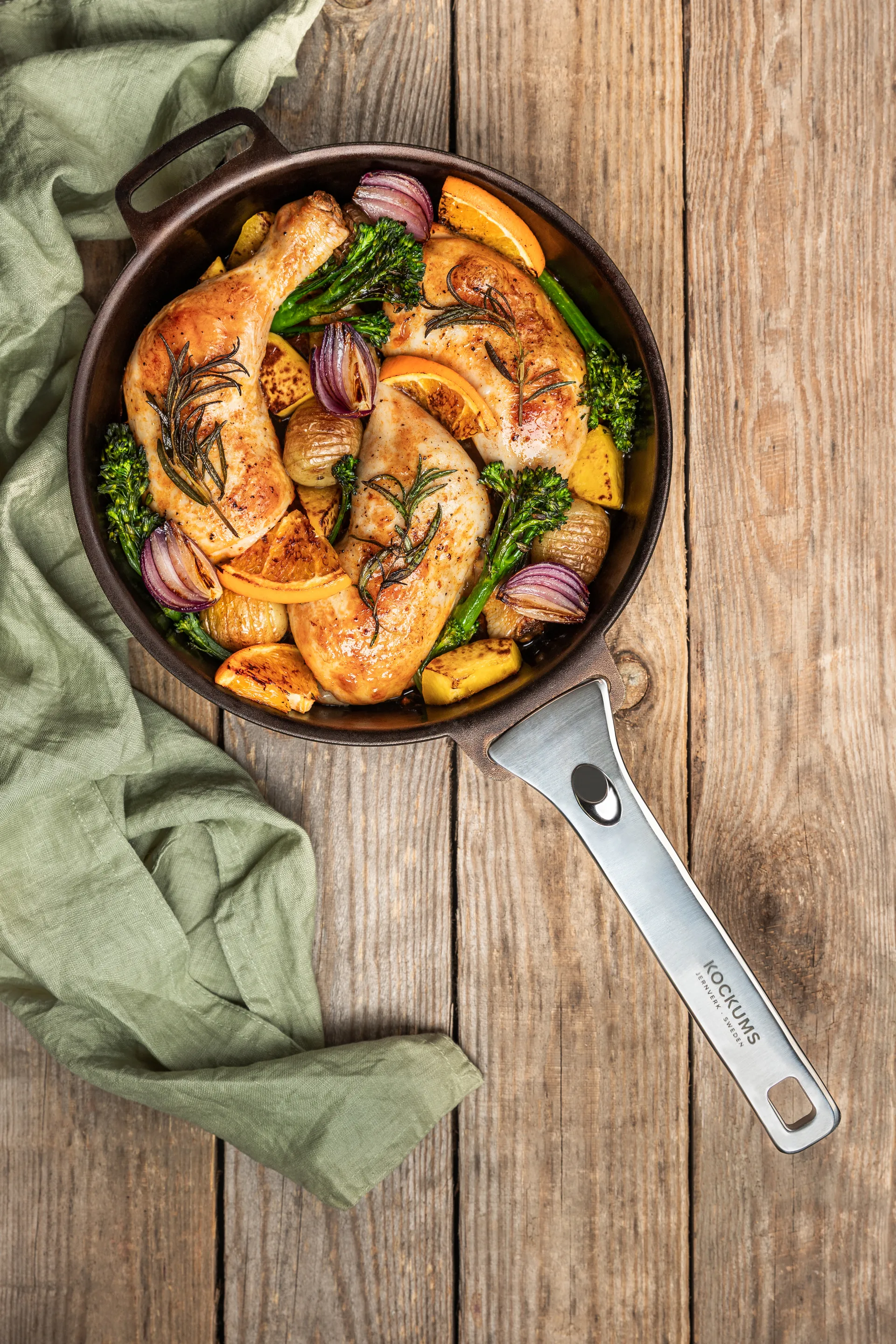 Stekepanne med avtagbart håndtak, Ø24 cm Kockums Jernverk