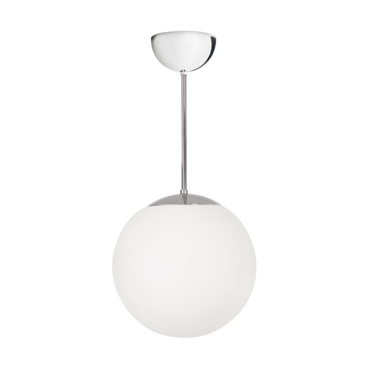 Bilde av Konsthantverk Funkis Glob pendel White-chrome Ø25 cm