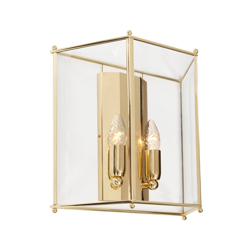 Bilde av Konsthantverk Glimminge vegglampe glass/messing