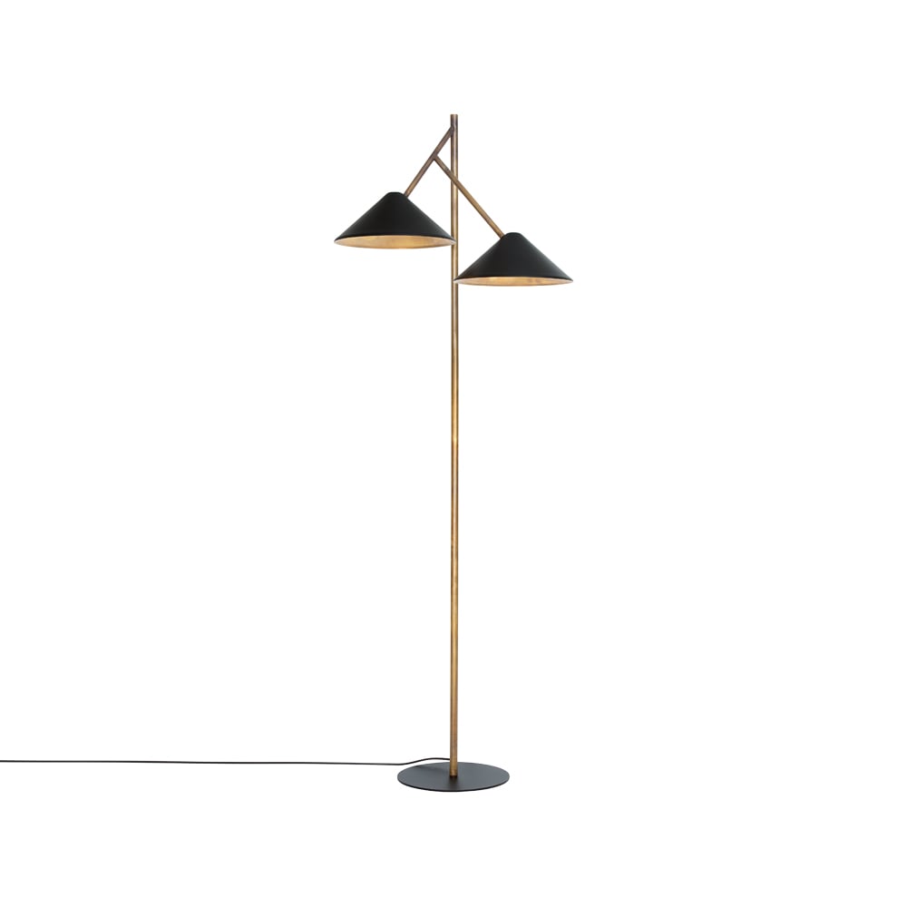 Konsthantverk Grenverk gulvlampe ubehandlet messing/sort ​