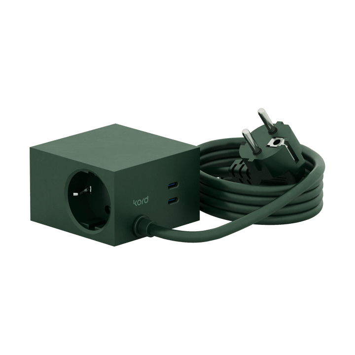 Cuboid+ grenuttak USB-C 30W 2 m - Dark Green - Kord