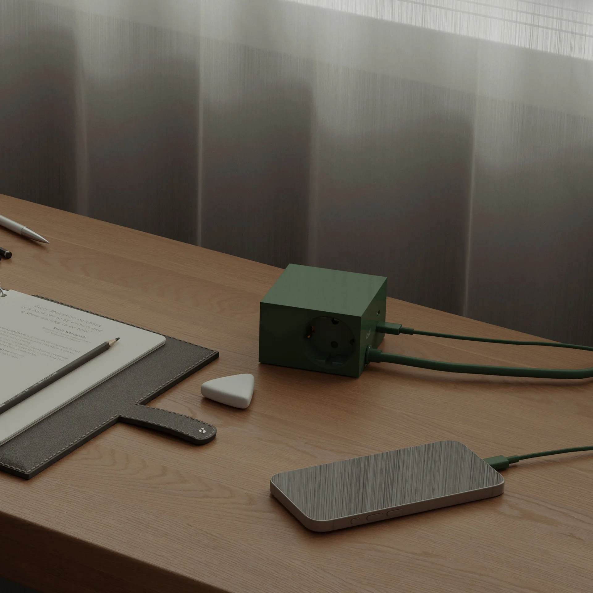 Cuboid+ grenuttak USB-C 30W 2 m, Dark Green Kord