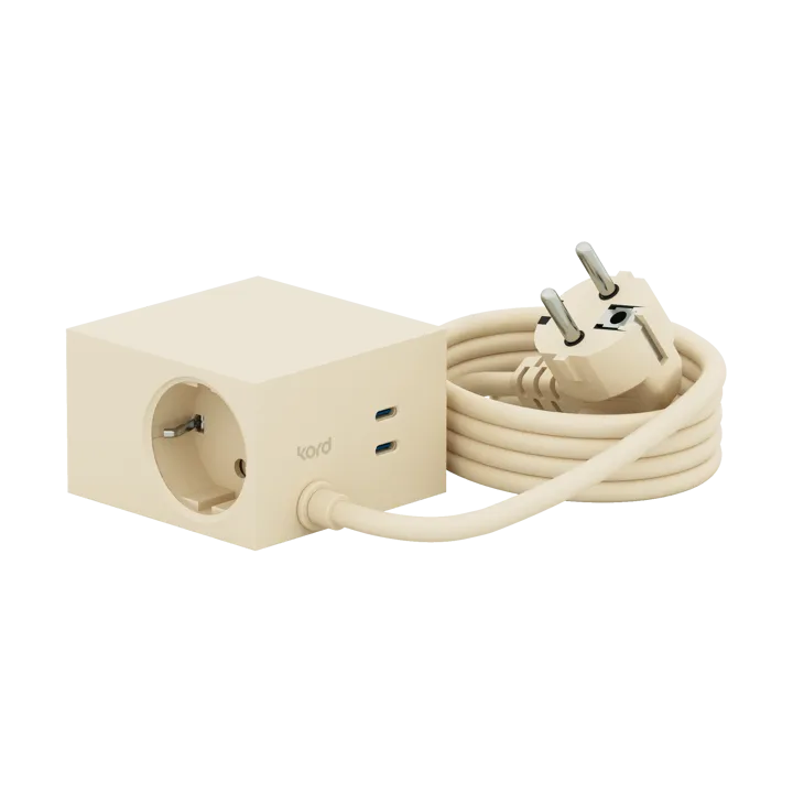 Cuboid+ grenuttak USB-C 30W 2 m - Pearled Ivory (hvit) - Kord