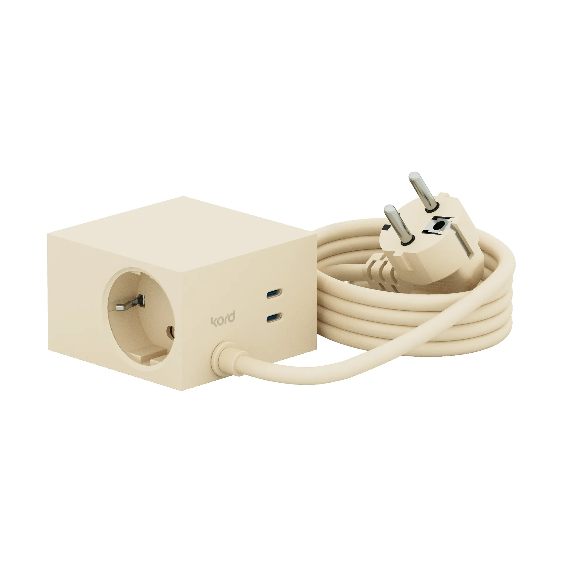 Cuboid+ grenuttak USB-C 30W 2 m, Pearled Ivory Kord