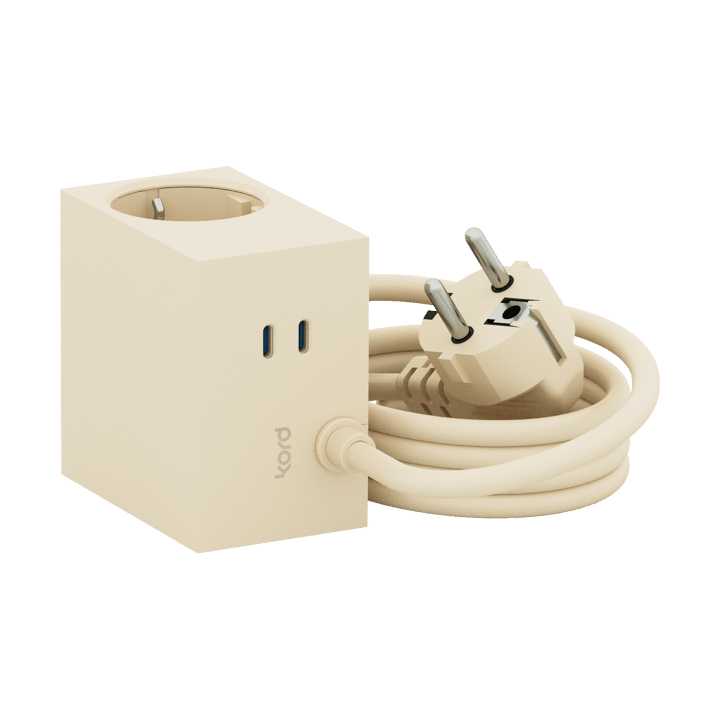 Cuboid+ grenuttak USB-C 30W 2 m, Pearled Ivory Kord