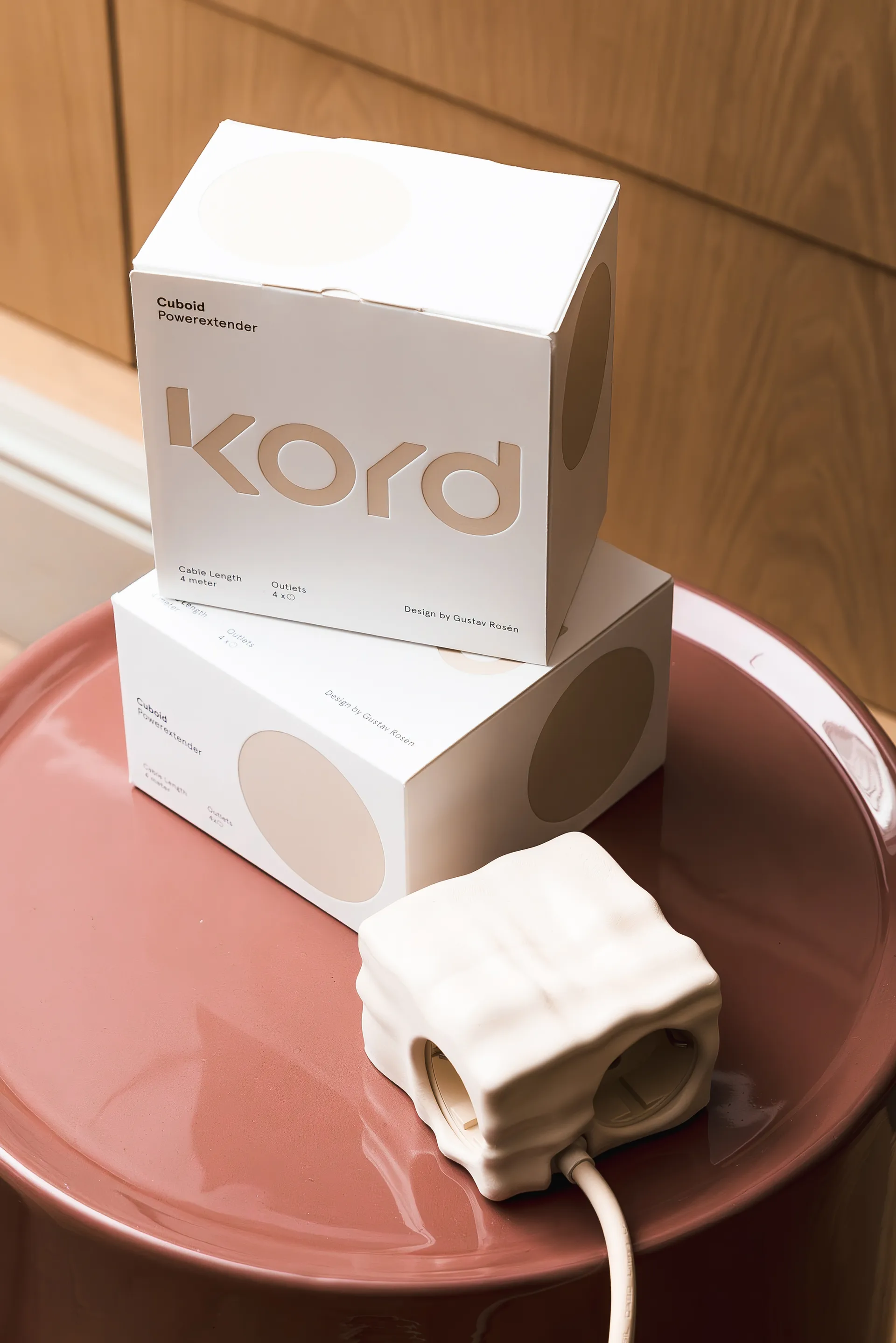 Cumulus+ etui-deksel til Cuboid+ grenuttak, Beige Kord