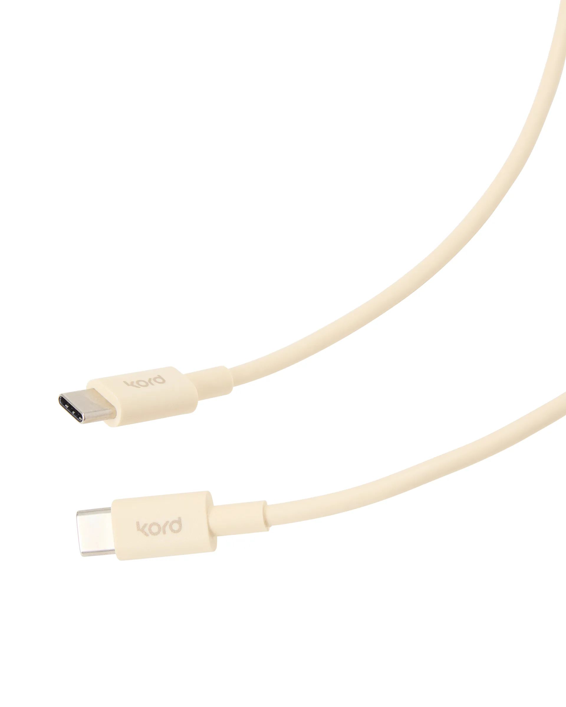 Kord USB-C til USB-C ladekabel 1,8 m, Pearled Ivory Kord