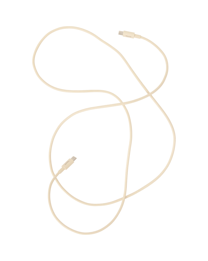 Kord USB-C til USB-C ladekabel 1,8 m, Pearled Ivory Kord