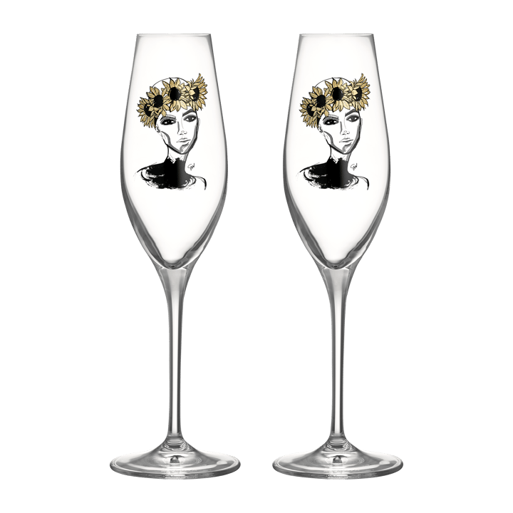 All about you champagneglass 24 cl 2-stk. - Let's celebrate you - Kosta Boda