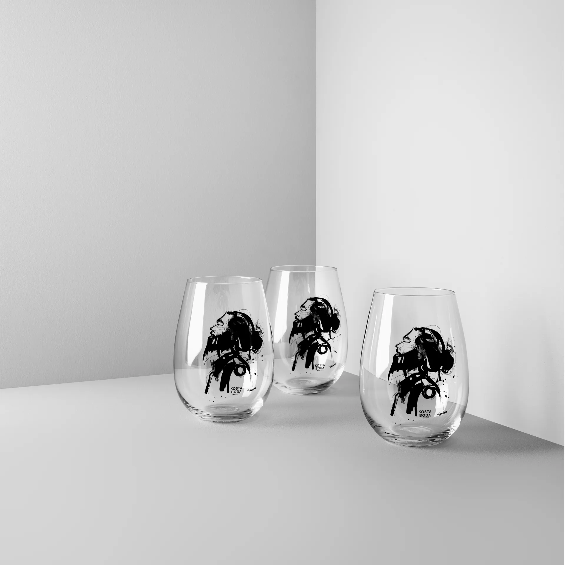 All about you glass 57 cl 2-pakk, Love him (grå) Kosta Boda