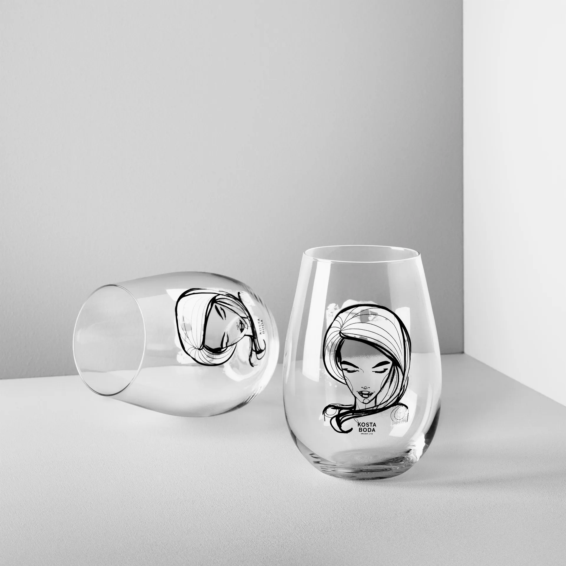 All about you glass 57 cl 2-pakk, need you (hvit) Kosta Boda