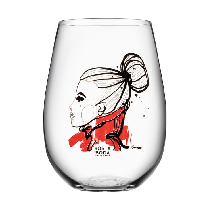 All about you glass 57 cl 2-pakk, want you (rød) Kosta Boda