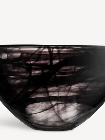 Contrast skål 230 mm - Svart-svart - Kosta Boda