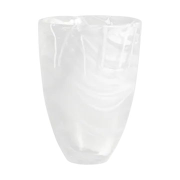 Contrast vase 200 mm - Hvit-hvit - Kosta Boda