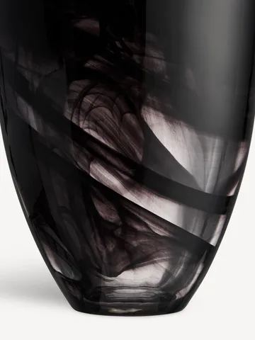 Contrast vase 200 mm - Svart-svart - Kosta Boda