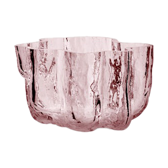 Kosta Boda Crackle lyslykt 5,8 cm Rosa