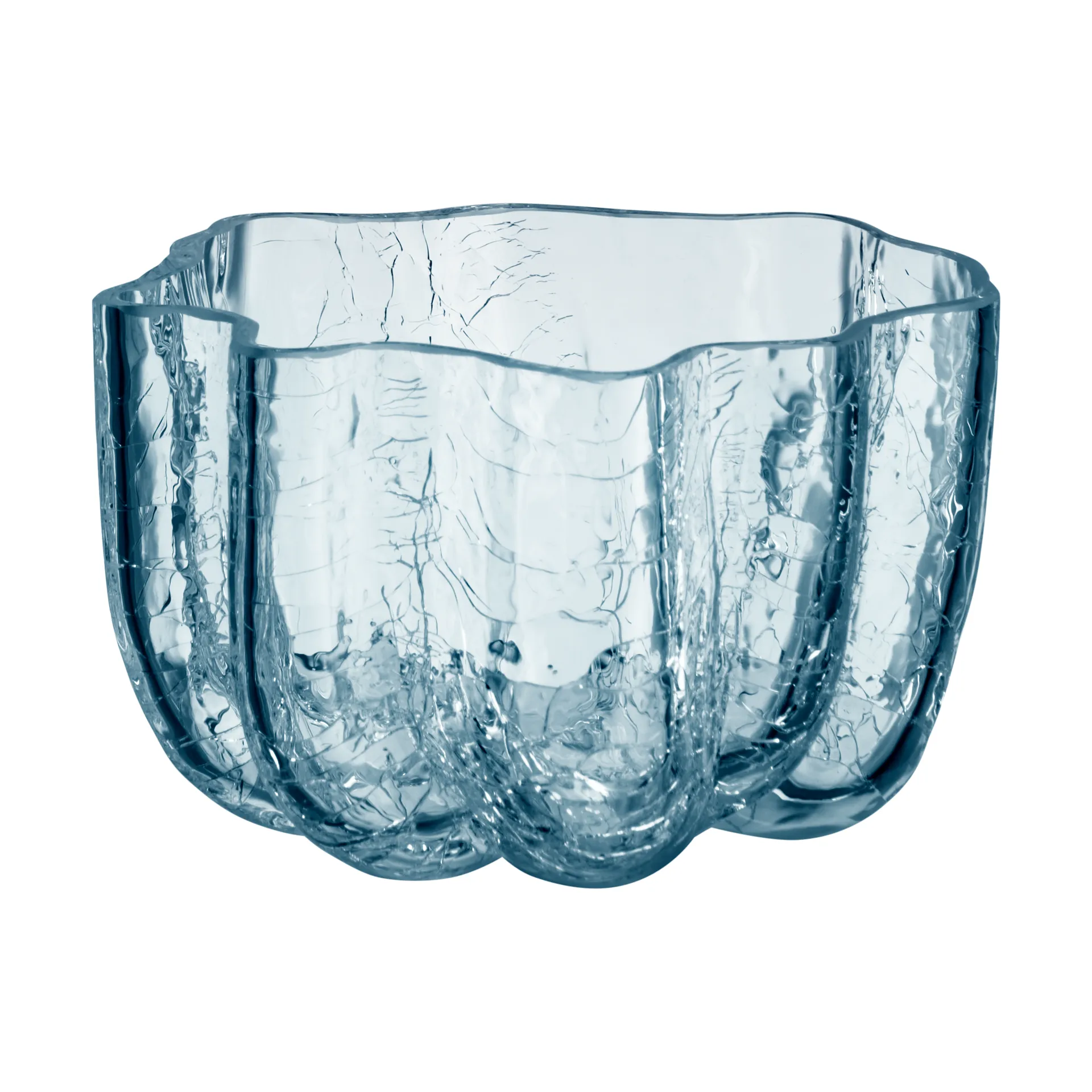 Crackle lyslykt sirkulær 58 mm, Klar Kosta Boda