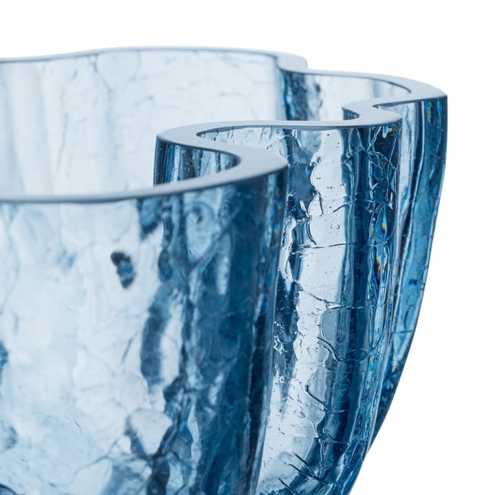 Crackle skål 105 mm - Sirkulært glass (Blå) - Kosta Boda