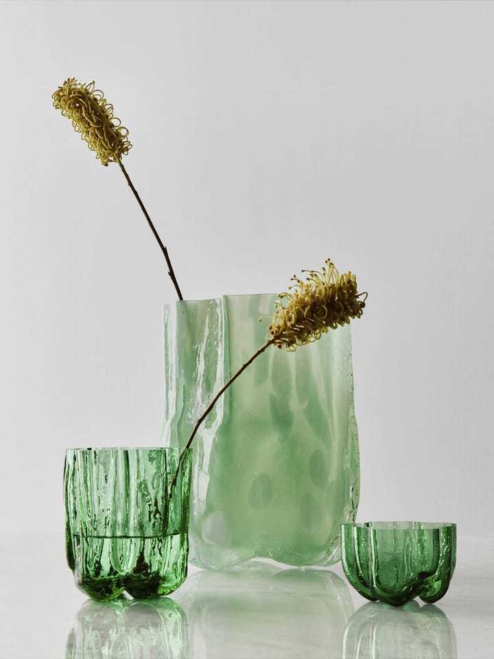 Crackle vase 12,1 cm, Mørkegrønn Kosta Boda