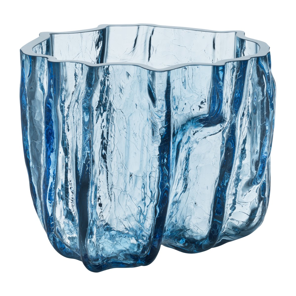 Bilde av Kosta Boda Crackle vase 175 mm Sirkulært glass