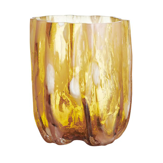 Bilde av Kosta Boda Crackle vase 27 cmm Ravgul-flamingo