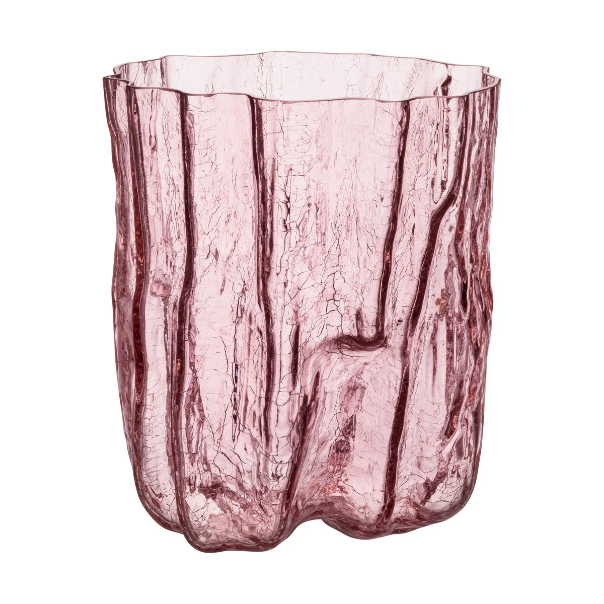 Bilde av Kosta Boda Crackle vase 270 mm Rosa