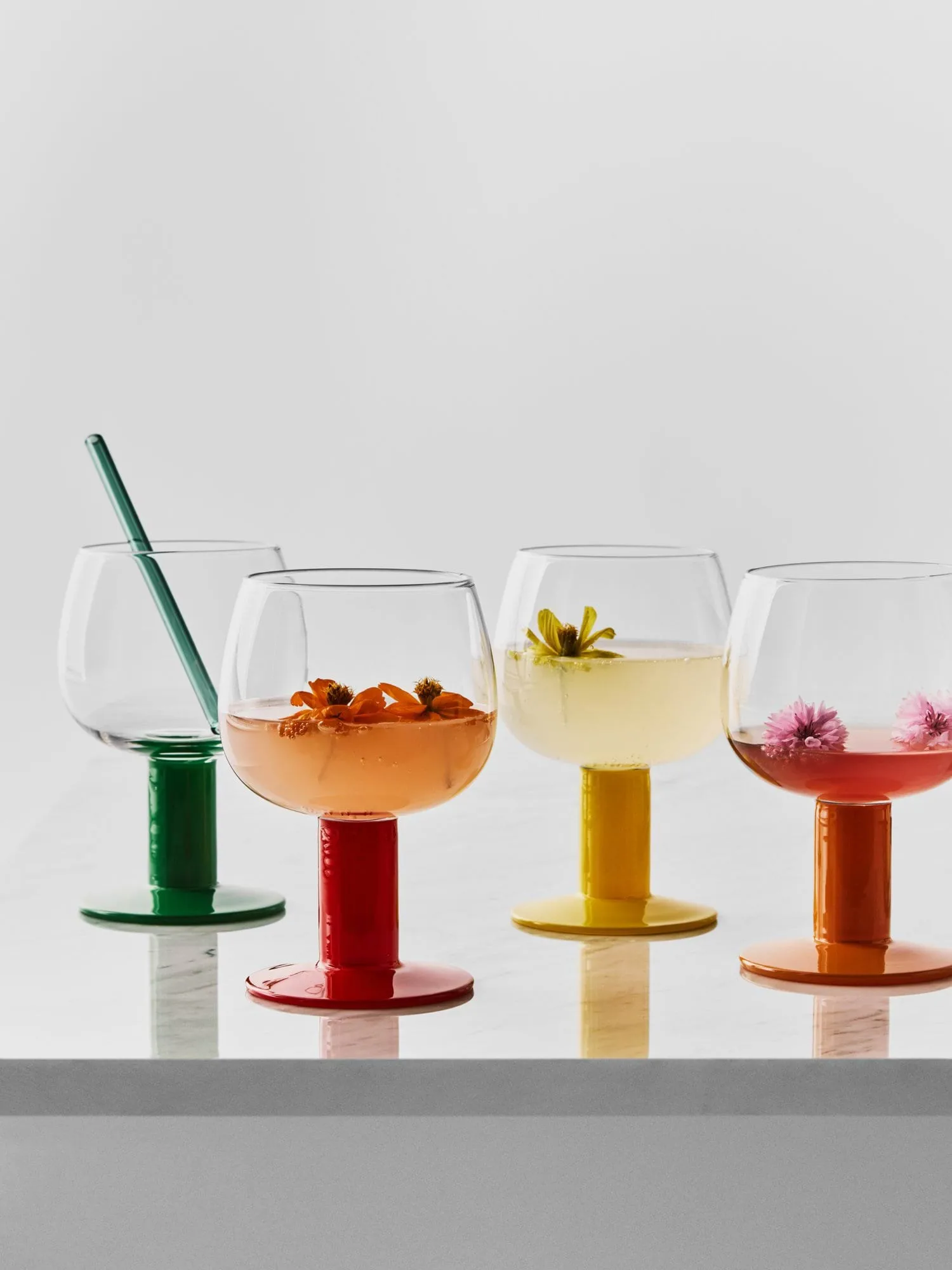 Fars glass, Miksede farger, 40 cl, 4-pakning Kosta Boda