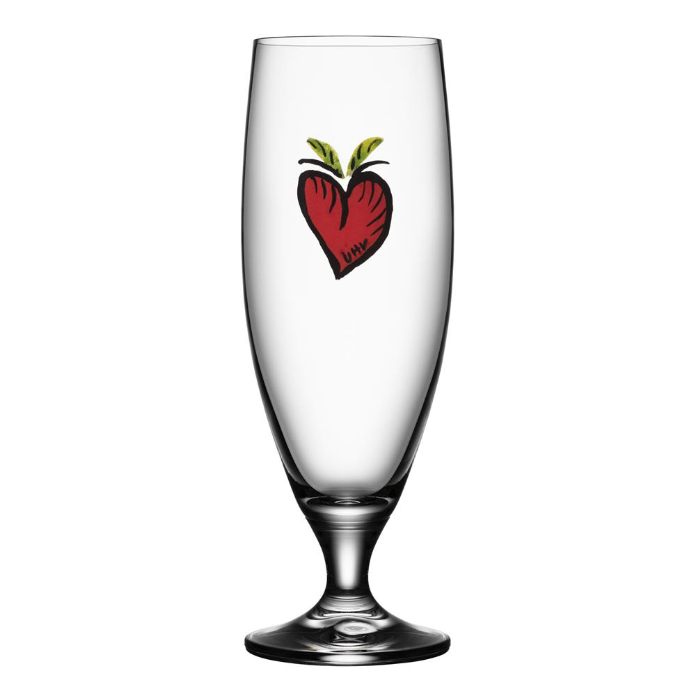 Kosta Boda Friendship glass 50 cl hearts | Skandinavisk Design | Ølglass | Gjennomsiktig